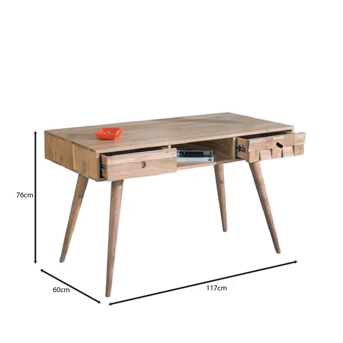 TEKA-W Console/Desk 117x60x76 Acacia Natural Finish - Image 3