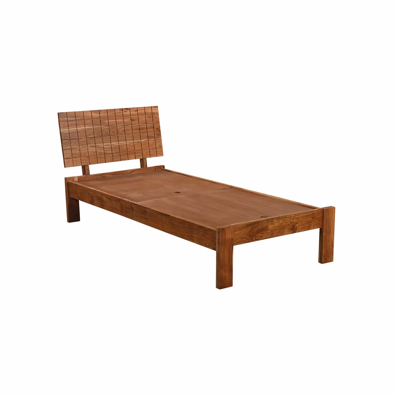 CAPITAL Bed (for Mattress 90x200cm) Acacia, Natural Finish - Image 3