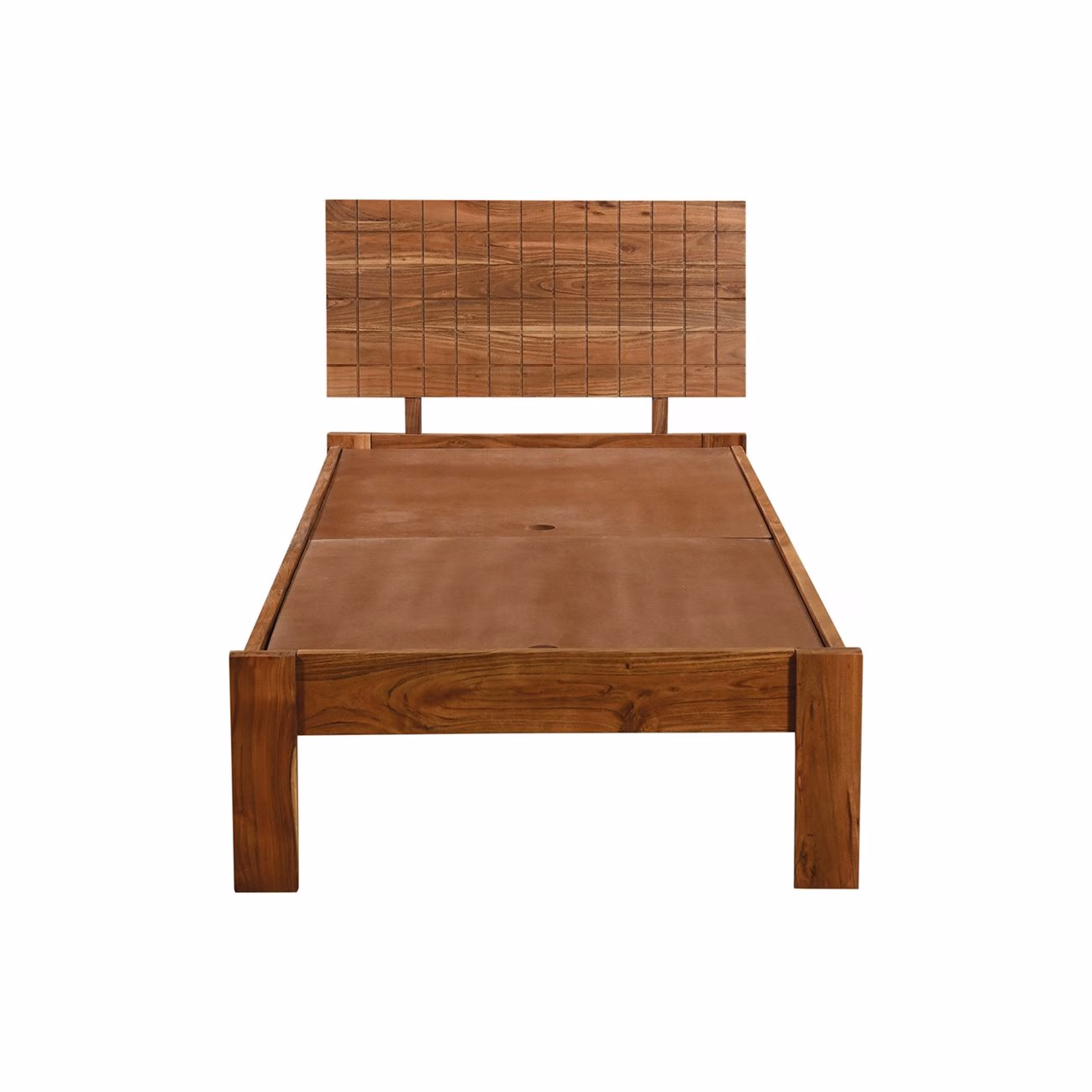 CAPITAL Bed (for Mattress 90x200cm) Acacia, Natural Finish - Image 4