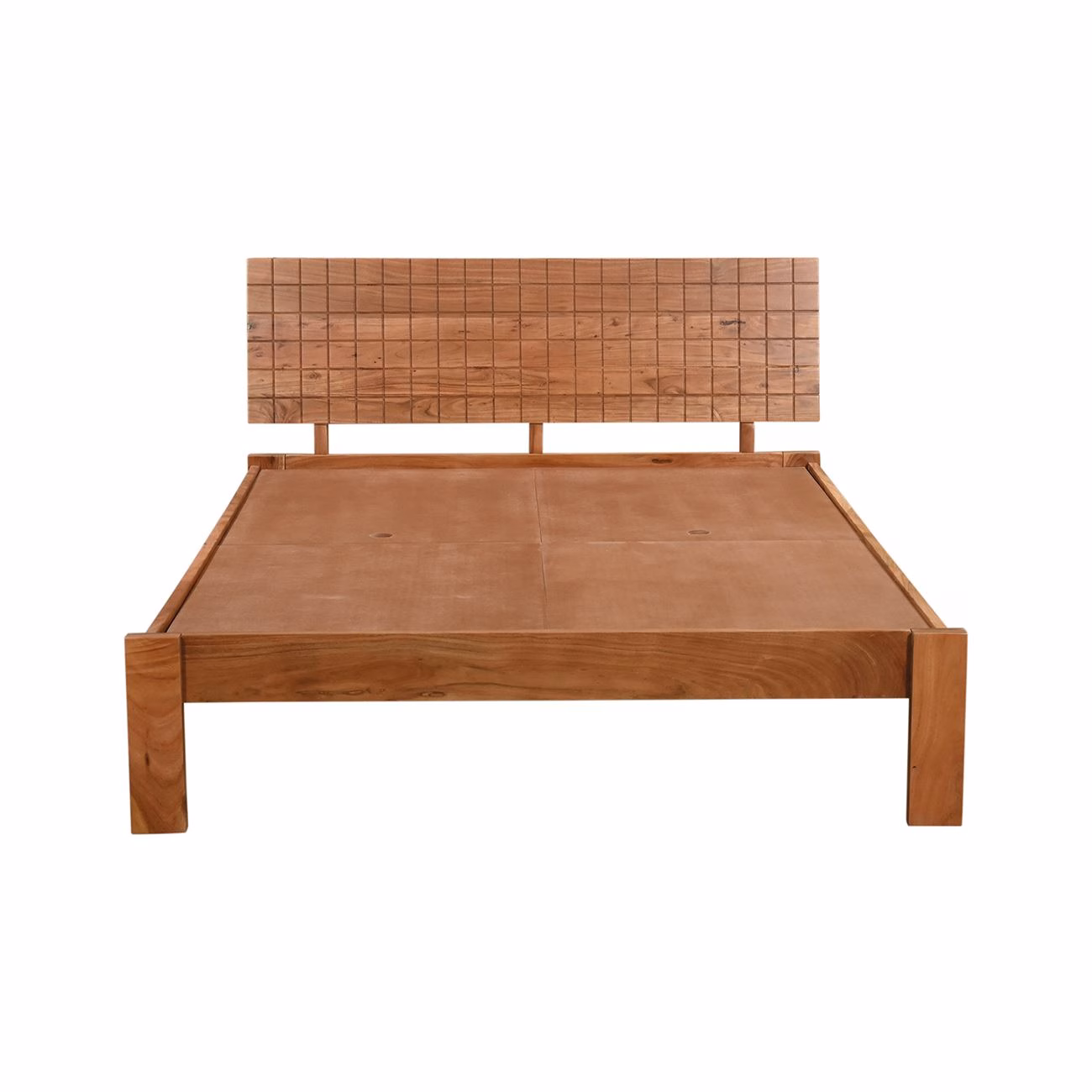 CAPITAL Bed (for Mattress 150x200cm) Acacia, Natural Finish - Image 4