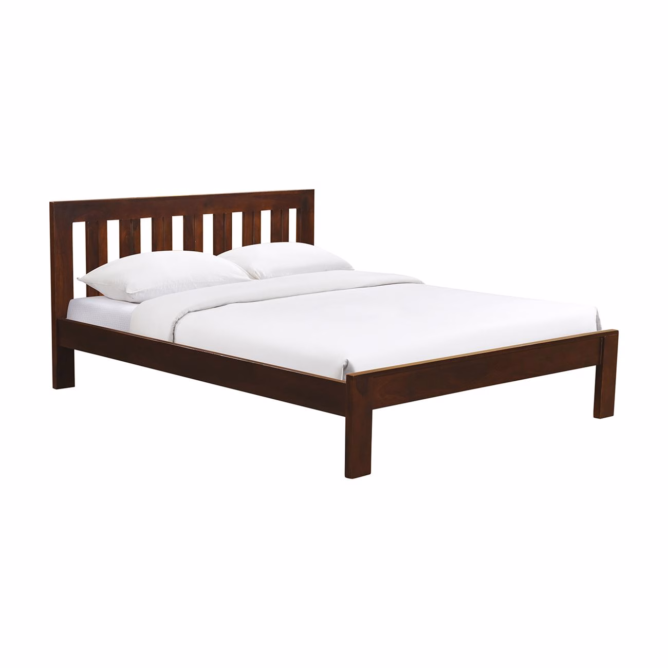 SOHO Bed (for Mattress 160x200cm) Sheesham, Walnut Finish - Image 2