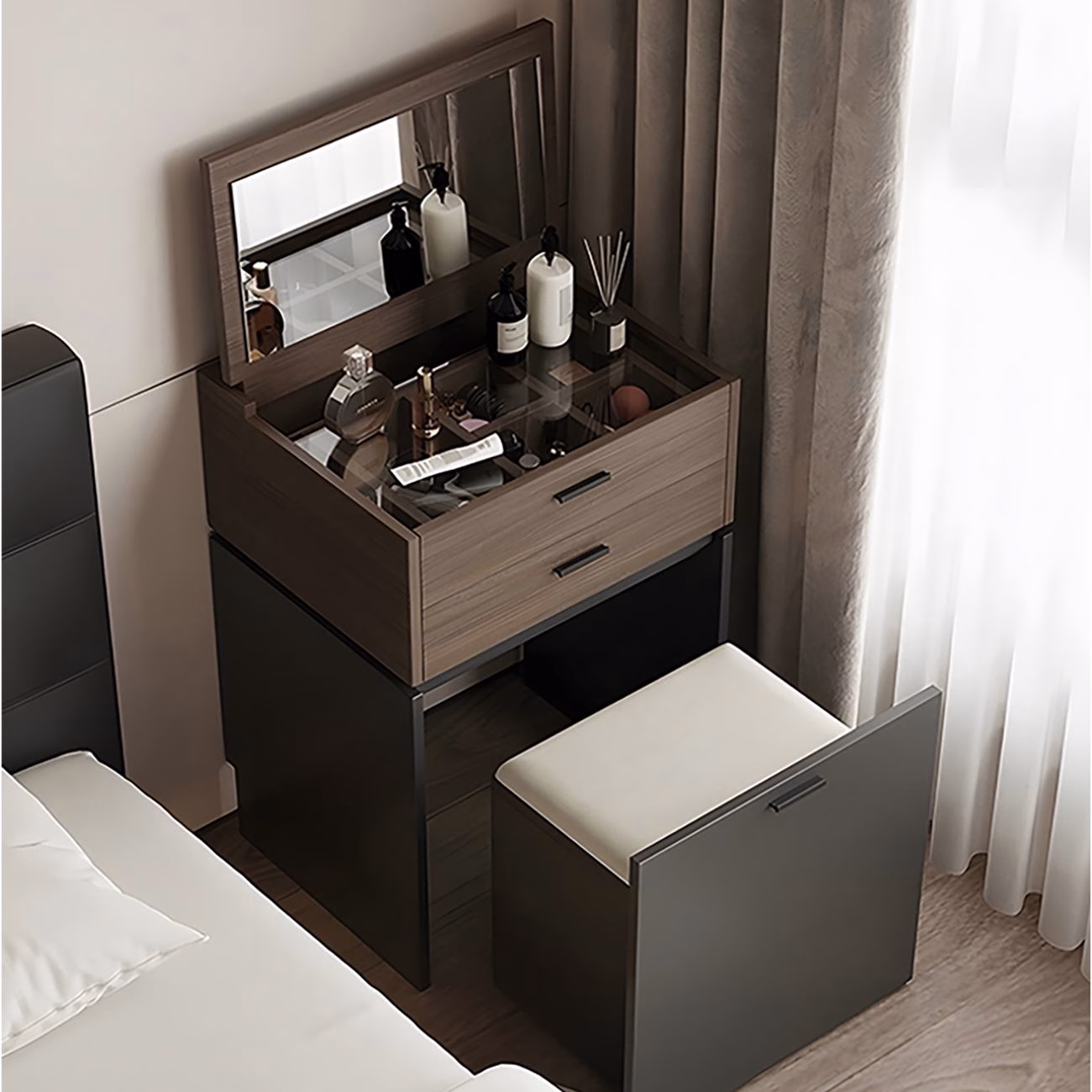 VANITY Dressing Table Sonoma Oak/Grey - Image 3