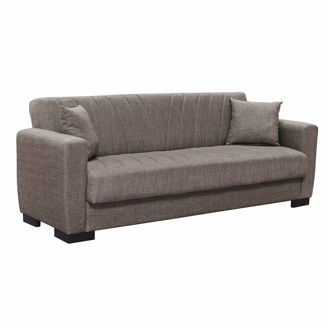 GALAXY Sofa-Bed with Storage 3-Seater / Fabric Brown - Image 2