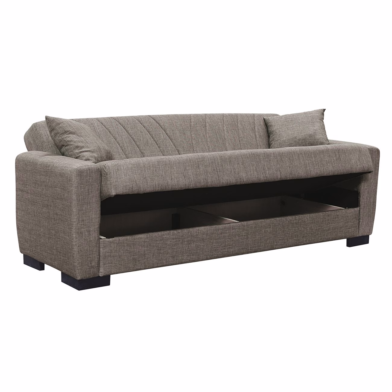 GALAXY Sofa-Bed with Storage 3-Seater / Fabric Brown - Image 4
