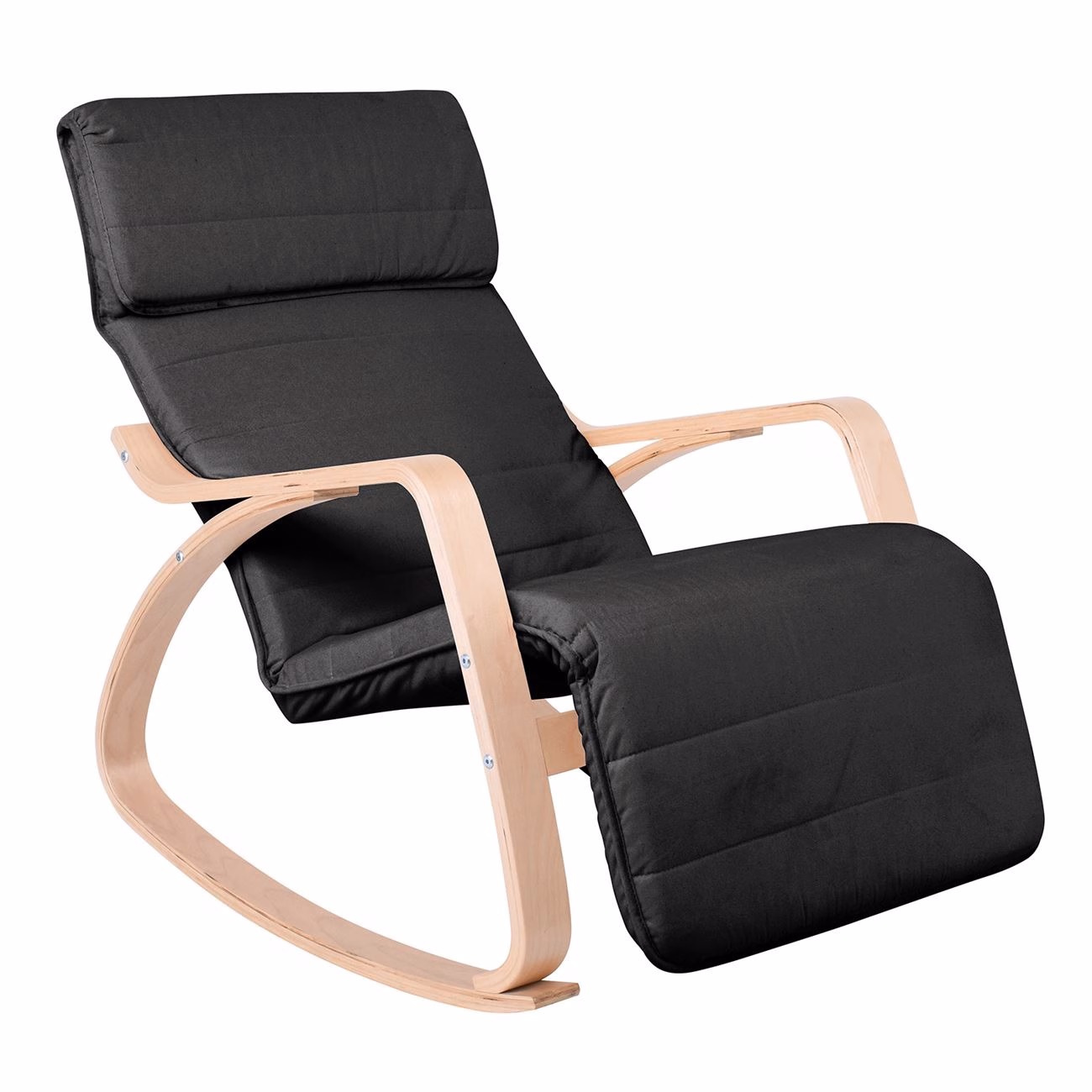 HAMILTON Super Relax Armchair Natural (Birch)/Fabric Black - Image 2
