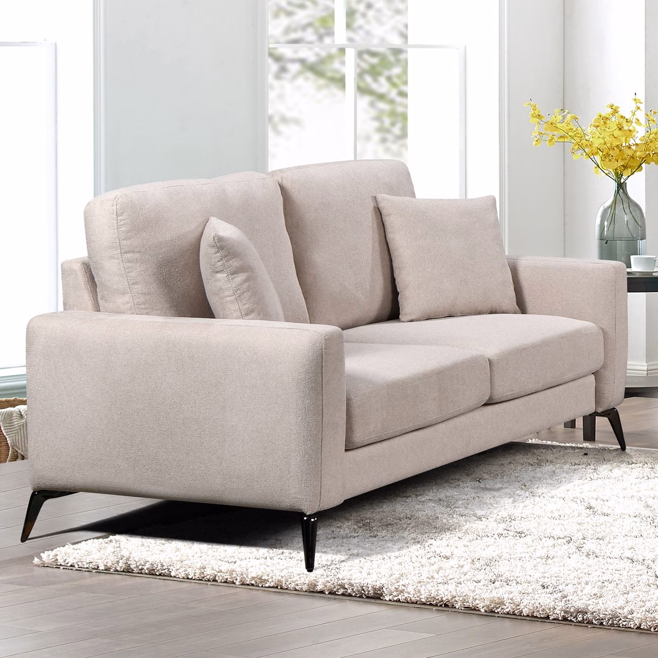 TIPO 2-Seater Sofa Fabric Beige - Image 2