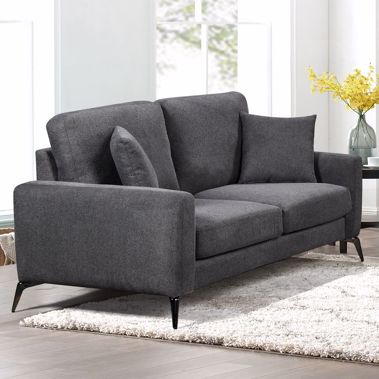 TIPO 2-Seater Sofa Fabric Grey - Image 2
