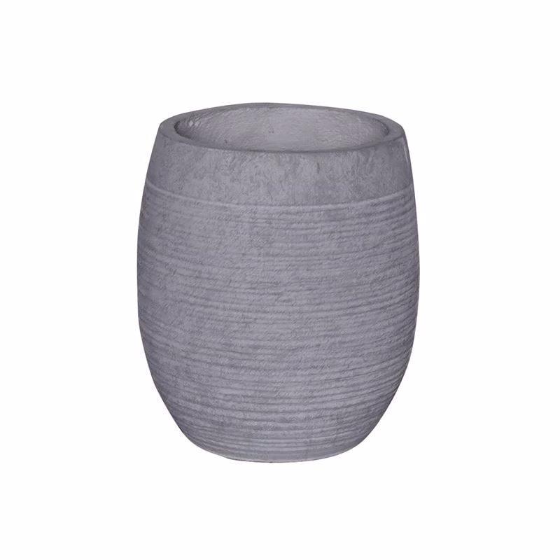FLOWER POT-8 Light Grey Wash D.25x28cm