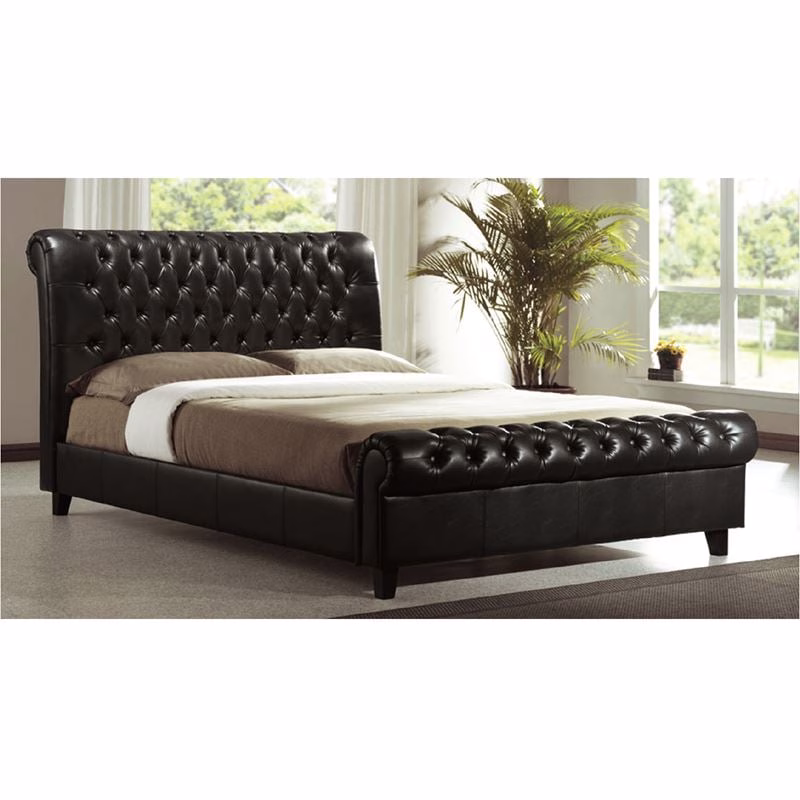 HARMONY Bed (for Mattress 160x200cm) Pu Dark Brown