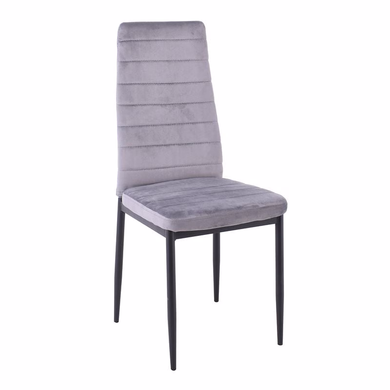 JETTA Chair Grey Velure Fabric (Black paint)