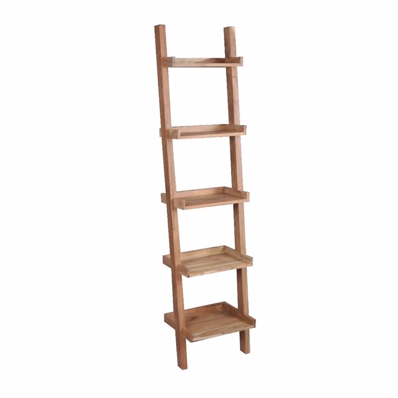 LADDER Book Case 45x35x190 Acacia Natural Finish