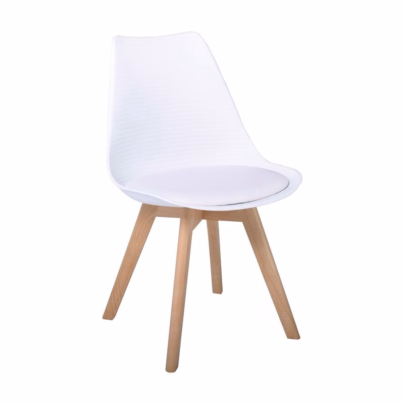 MARTIN STRIPE Chair PP White (assembled cushion)