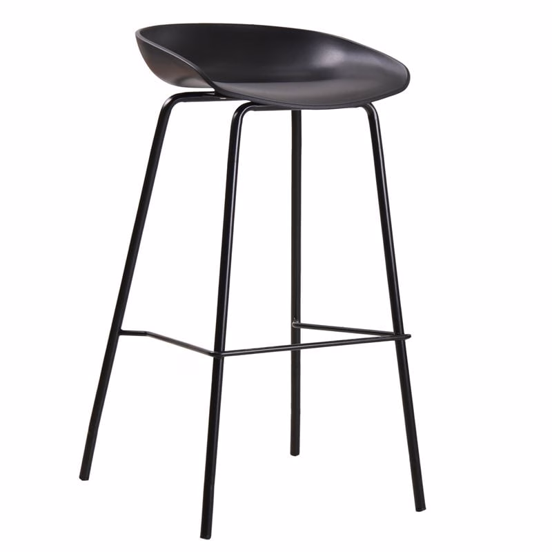 PENTOS Bar Stool Metal/PP Black