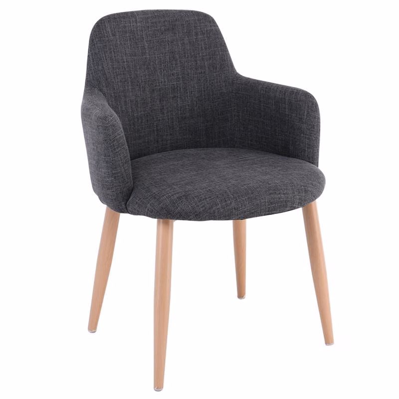 SOUL Armchair Natural Color Metal/Grey Fabric