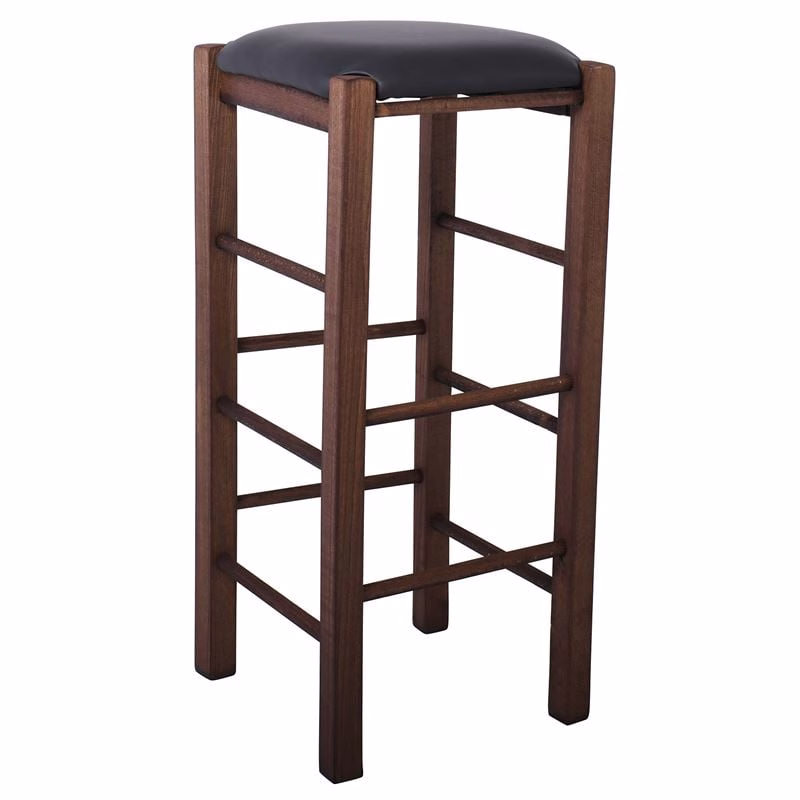 TAVERNA Bar Stool Beech Impregnation Walnut/Pu Black