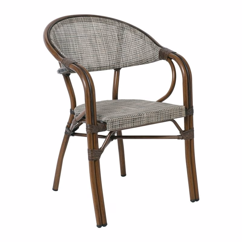 VEGERA Armchair Alu Walnut/Textilene Beige